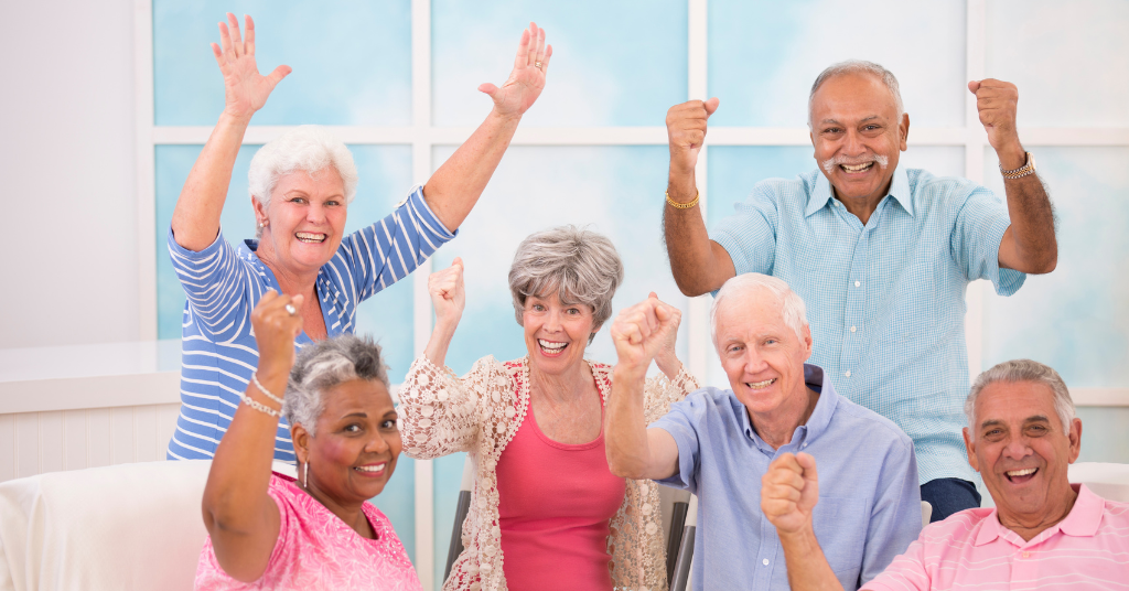 independent spouse enjoying senior living while partner receives care
