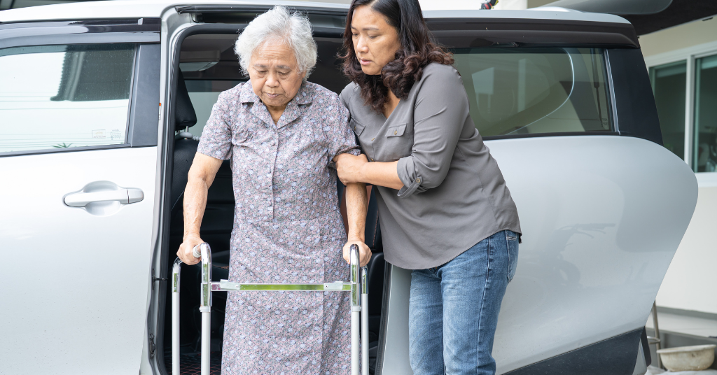 adult daughter noticing changes in aging parent during Labor Day visit